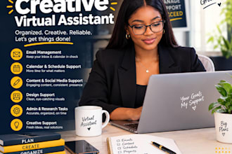 be your executive creative virtual assistant for content and admin tasks