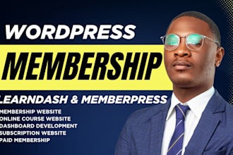 create wordpress membership and subscription website with memberpress