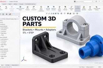 design functional 3d printable replacement part bracket mounts adapters stl step
