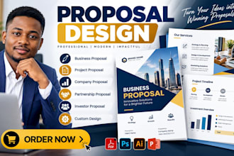design a professional business proposal, pitch proposal or company proposal