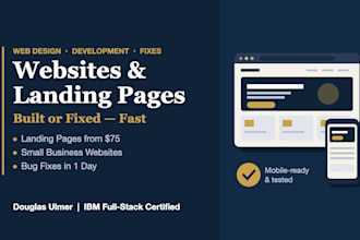 build or fix your website or landing page