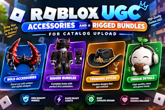 create custom roblox ugc accessories, hairs and outfits