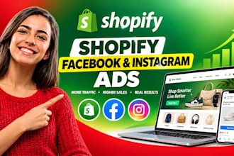 setup shopify facebook ads, instagram ads, meta ads and fb marketing