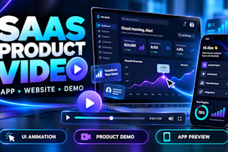 create saas app website promo and product demo video