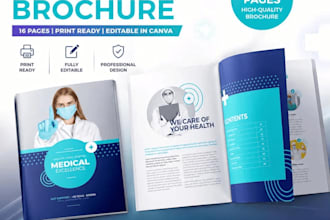 design a medical healthcare brochure for clinics and hospitals