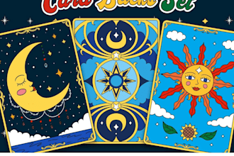 design custom card game and tarot card