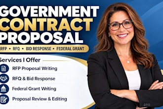 write government contract proposal rfp rfq bid response federal government grant