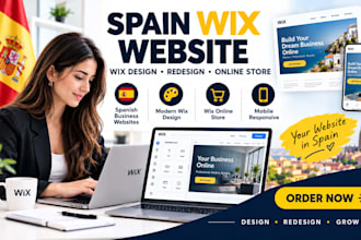 design high converting spain wix website, wix website redesign wix online store
