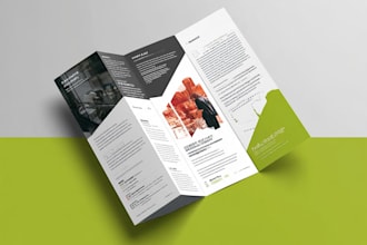 design flyer, trifold, bifold brochure, pamphlet or leaflet