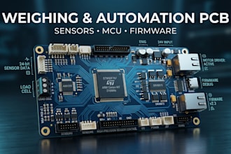 design weighing system pcb, conveyor automation, sensors, mcu and firmware