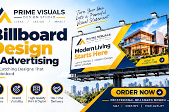 design a professional billboard and outdoor advertising