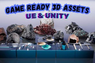 create game ready 3d model, ue5 game assets, unity assets