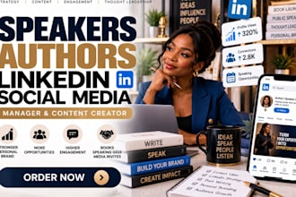 social media marketing manager personal branding for speakers author on linkedin