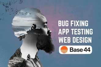 handle base44 bug fixing, base44 app testing and base44 website app design