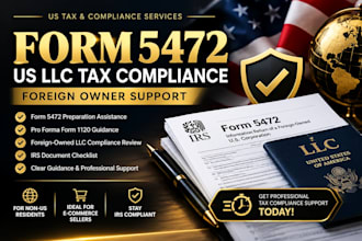 assist with form 5472 and US llc tax compliance