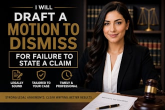 draft a motion to dismiss for failure to state a claim