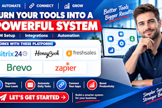 setup bitrix24, honeybook, freshsales automation brevo zapier integration
