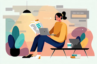 draw vector illustrations in a flat, modern style