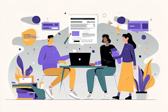 design modern flat vector illustrations for website, app, animation