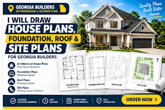 draw house plans foundation plans roof plans and site plans for georgia builders