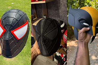 3d print and paint, ship custom 3d mask 3d helmet cosplay armour halloween mask