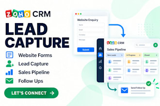 connect zoho CRM website forms, lead capture, sales pipeline, follow ups