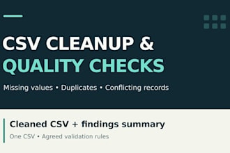 clean CSV data and flag missing or conflicting records