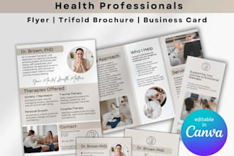 design a healthcare marketing brochure for pharmaceutical and medical practices