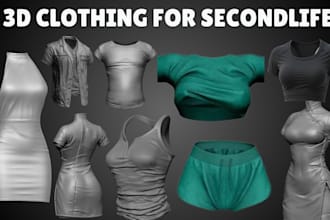 create 3d clothing for second life, mesh and texture maitreya legacy reborn mesh