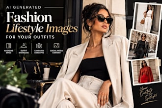 create ai lifestyle image of your fashion outfits for magazine