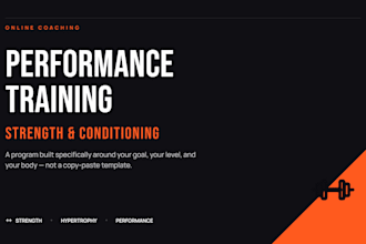 create a personalized fitness and physical training program