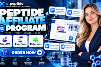 slicewp everflow refersion affiliate program for peptide store on woocommerce