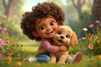 create 3d children book illustration kids storybook picture book illustration