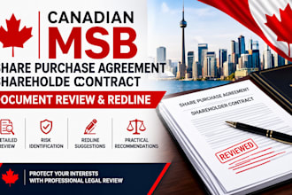 canadian msb share purchase agreement shareholder contract document review redli