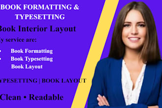 do professional book formatting, typesetting and book layout