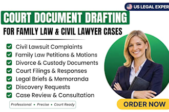 prepare an alimony and spousal support motion for your family law case