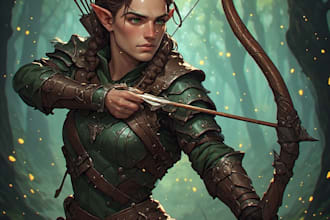 design unique rpg character art