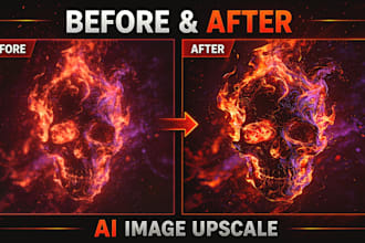 edit your ai image to high quality print ready upscaled file