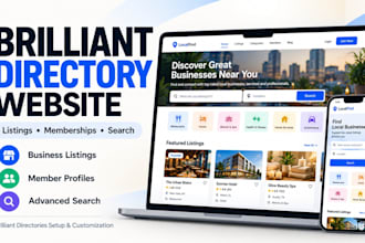 build brilliant directory website business directory  listing website
