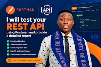 test your rest API using postman and provide a detailed report