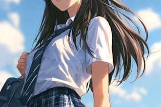 draw anime character illustration