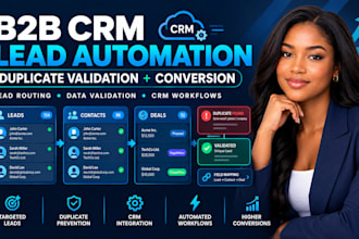 build b2b crm automated lead conversion, email list building