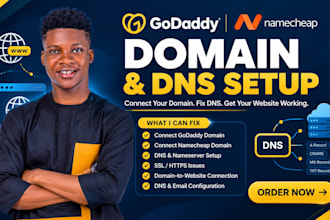 connect godaddy or namecheap domain, fix dns and SSL issues