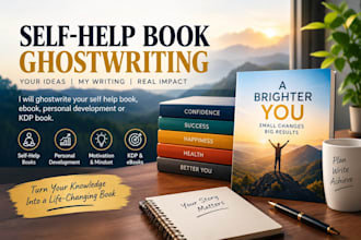 ghostwrite your self help book, ebook, personal development