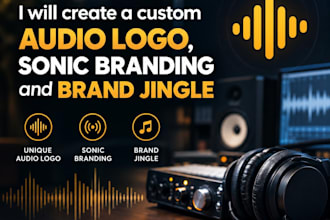 create a custom audio logo, sonic branding and brand jingle