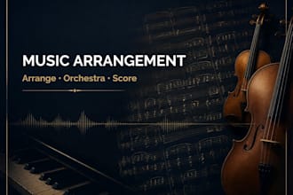 arrange and orchestrate your music recording with instruments into sheet music