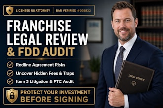 review your franchise disclosure document fdd as a licensed US attorney
