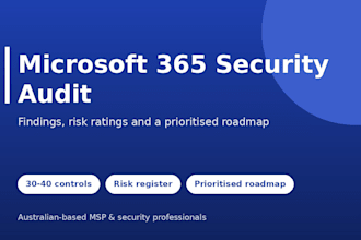 audit your microsoft 365 security and provide a remediation roadmap