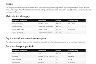 write technical documentation for engineering projects