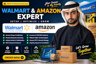 manage your amazon and walmart store as an expert VA
